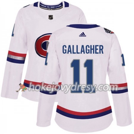 Dámské Hokejový Dres Montreal Canadiens Brendan Gallagher 11 Bílá 2017-2018 Adidas Classic Authentic